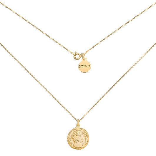 złote naszyjniki Złoty medalion z monetą