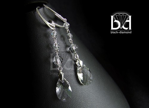 Ślubne kryształ Swarovski Black Diamond