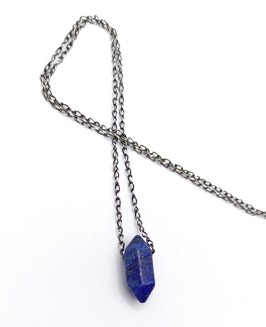 biżuteria męska Łańcuszek z grotem lapis lazuli