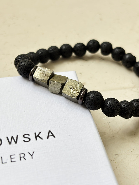 biżuteria męska Bransoletka Męska Piryt