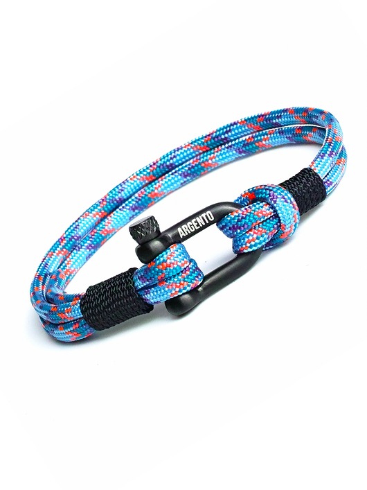 biżuteria męska Bransoletka szekla męska paracord  ArgentoMen