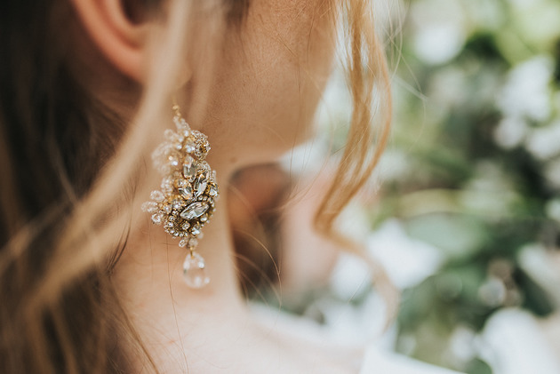 Biżuteria ślubna Kolczyki ślubne Lace Me Classic - gold