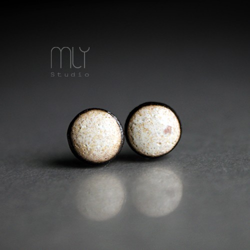 Kolczyki ceramiczne Mini Korn 6mm Magda Łysiak