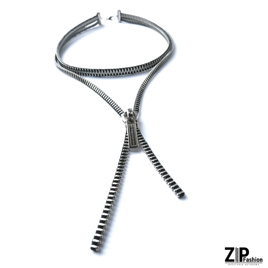 Designerski odważny rockowy choker ZipFashion