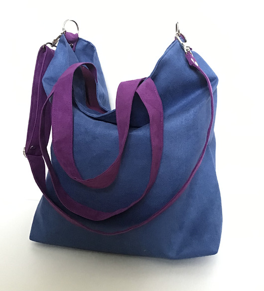 torby na ramię Torba hobo XXL - kobalt, fiolet