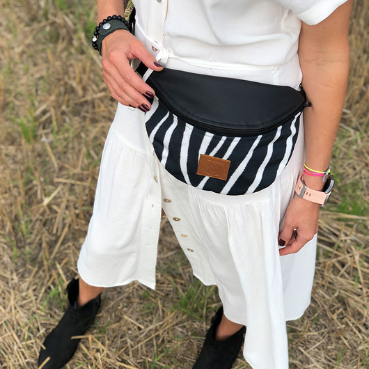 saszetka nerka Nerka / torebka Mili Belt Bag L - zebra