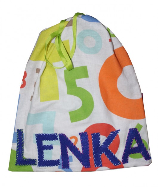 worek na kapcie, imię na zamówienie LENKA blague