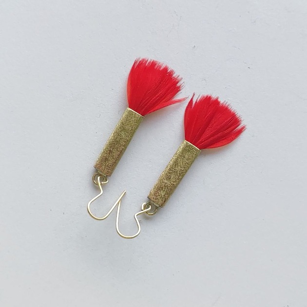kolczyki z piórami PIÓRKO kolczyki
