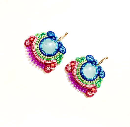 kolczyki soutache Sutaszowe kolczyki LAGOS