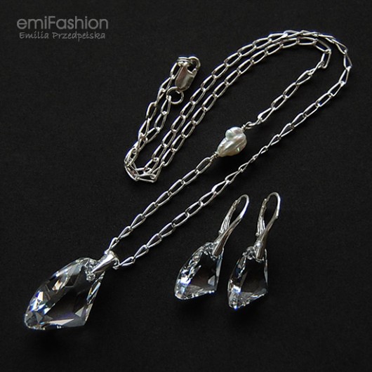 Galactic Vertical Crystal z perłą MAREMI Jewelry