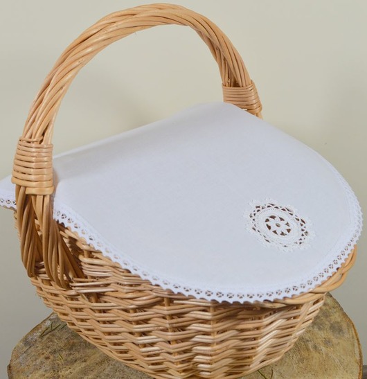 koszyki wielkanocne Serwetka do koszyka Wielkanocnego KORONKA owal