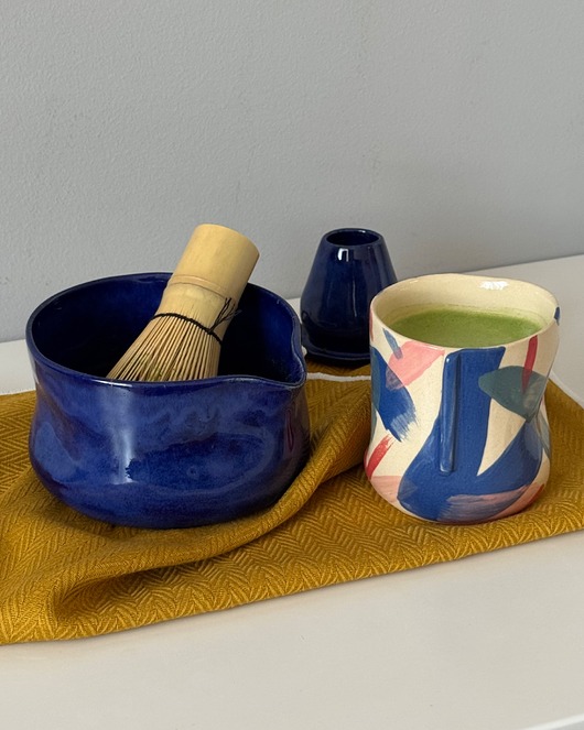 kubki Zestaw do matcha (matchawan + stojak)