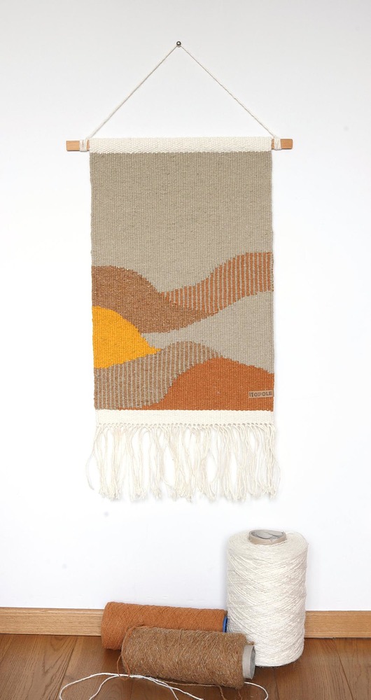Ozdoby na ścianę Ręcznie tkany kilim - wełniana makatka - DIUNY
