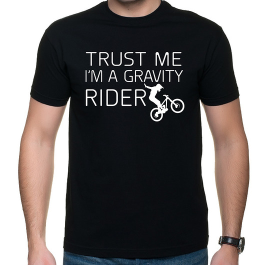 t-shirty męskie Koszulka T-SHIRT, Trust me i"m a gravity rider