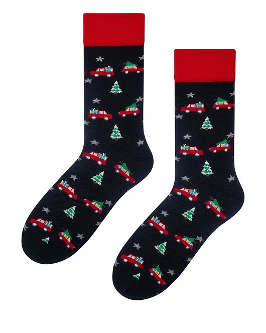 Skarpetki świąteczne męskie  Samochody Popsox