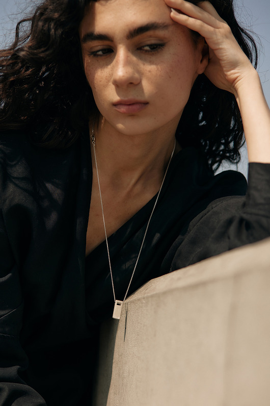 wisiory MONOLITH big / silver necklace