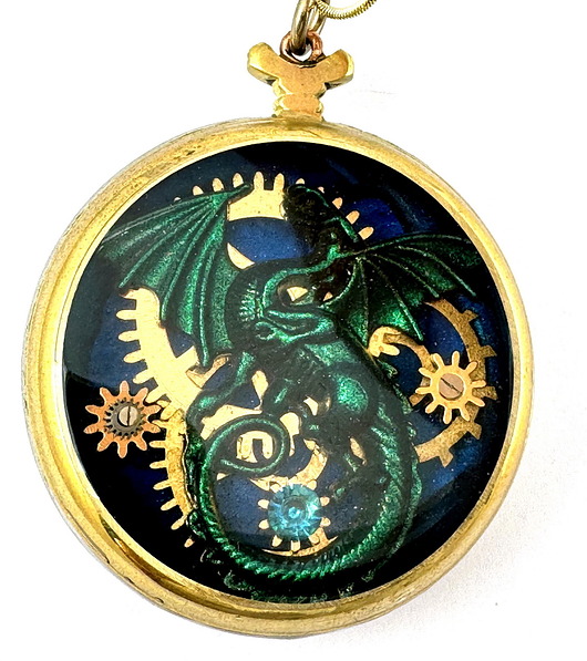 wisiory WISIOR - Dragon green & Zodiac sun (Old Base) (handmade)