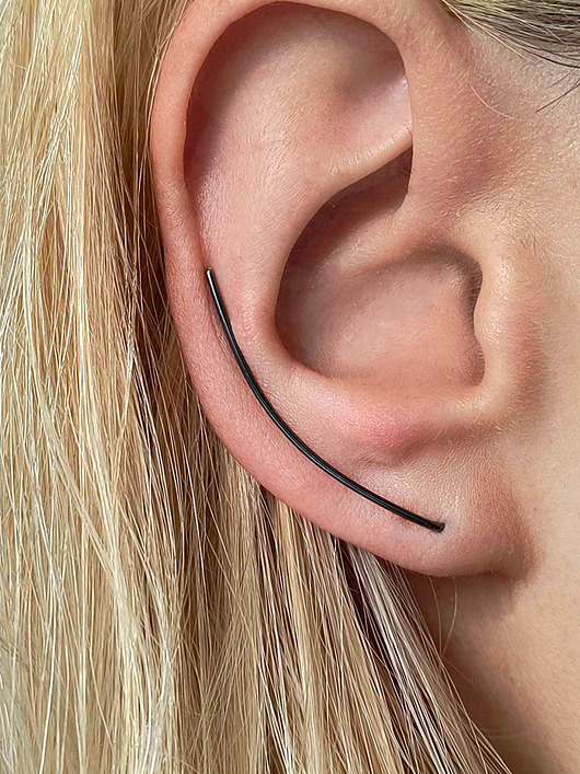 nausznice Kolczyk- nausznica srebro 925 Linia Black