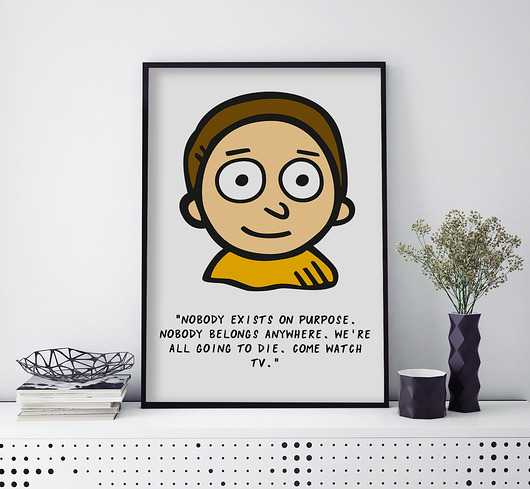 plakaty Rick and Morty Zabawny Plakat Mortyego z cytatem