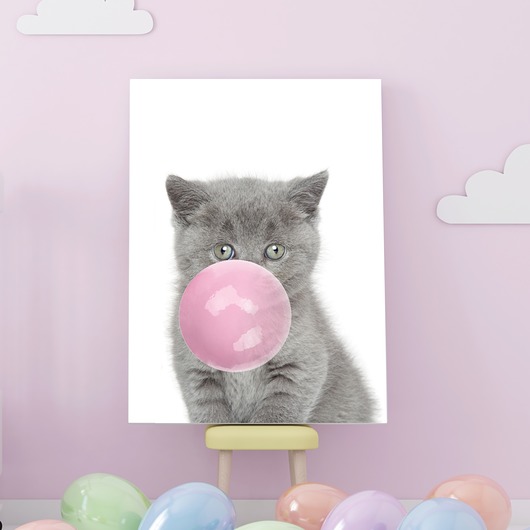 Plakat kotek kot z gumą balonową P484 TamTamTu