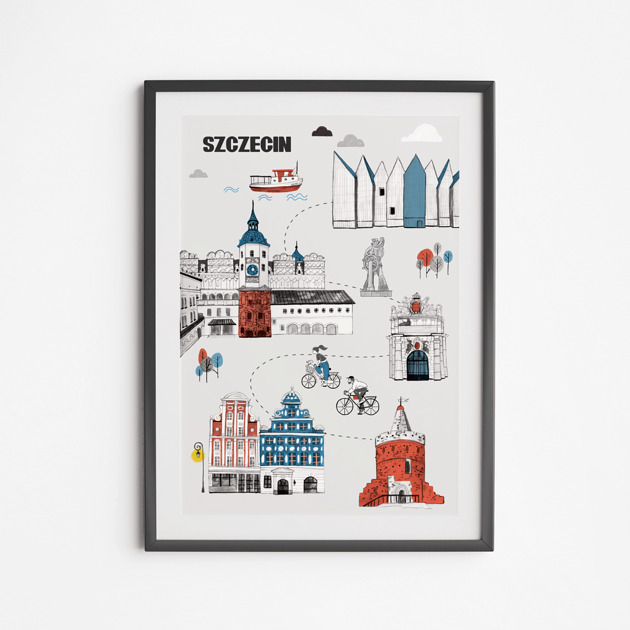 plakaty Plakat Szczecin Trasa Spacerowa