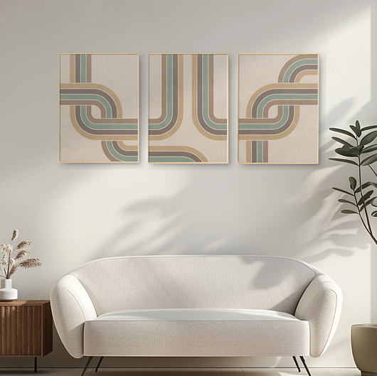 plakaty Zestaw 3 plakatów, mid century modern, oryginalna dekoracja na ścianę.