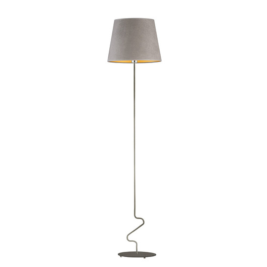 lampy podłogowe Metalowa lampa stojąca z welurowym abażurem SURAT VELUR