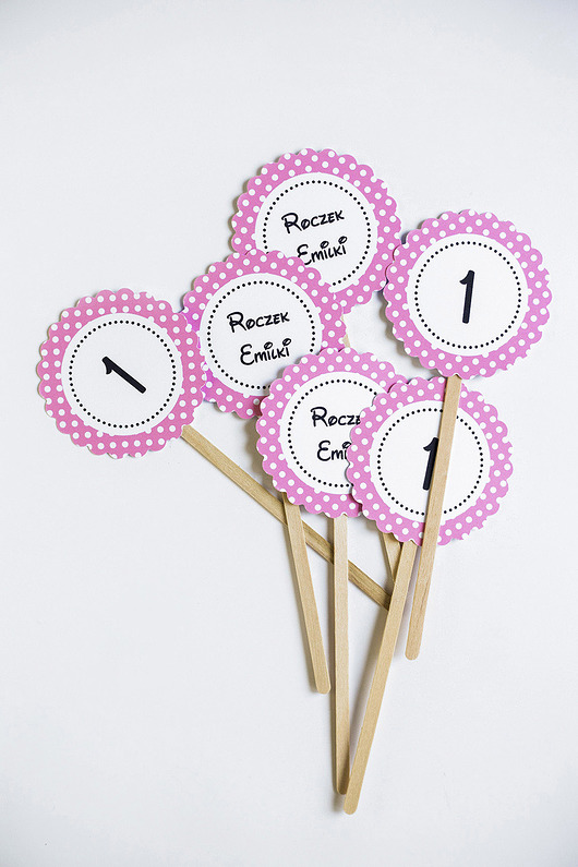 akcesoria dziecięce - różne Pikery  personalizowane MYSZKA MINNIE 6 szt