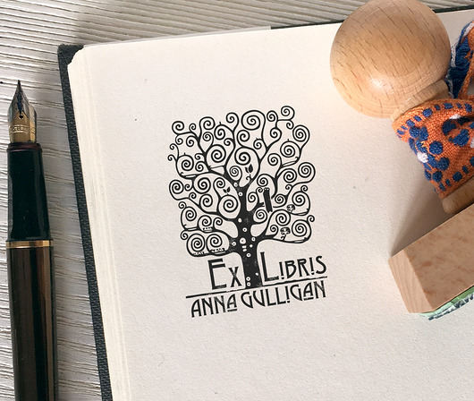 Ex Libris na zamówienie  "Drzewo życia" Malu Studio