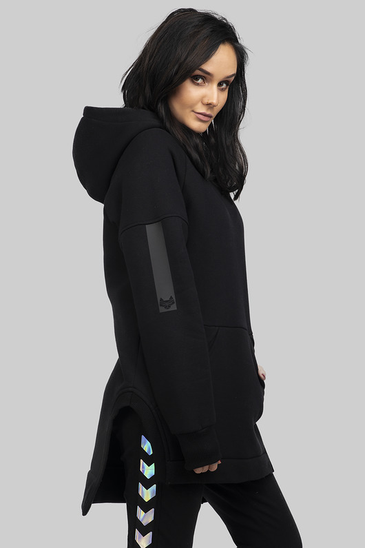 bluza z kapturem damska Bluza Long Wolf Hoodie L