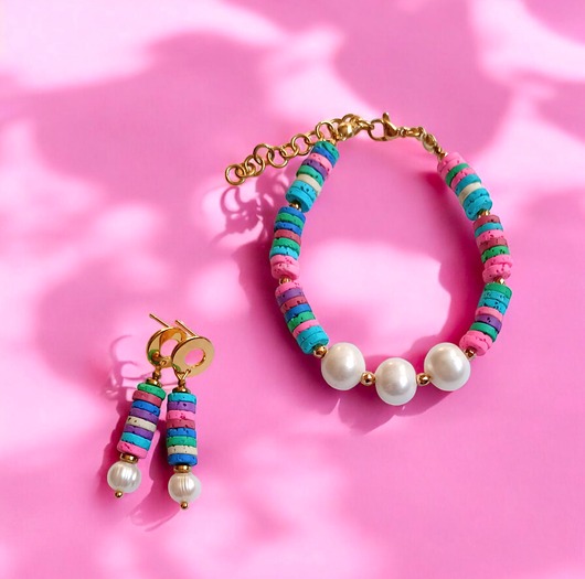 komplet biżuterii RAZEM TANIEJ! bransoletka i kolczyki SUMMER collection