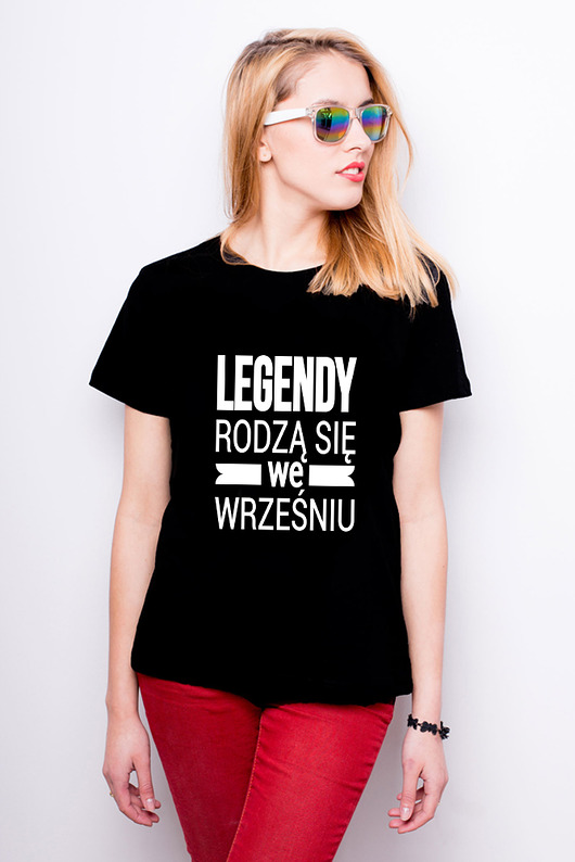 T-shirt damski - legendy rodzą się we wrześniu AllbagAllprints