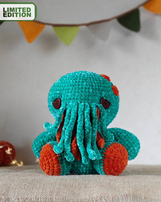 dodatki - różne Zielony Potworek Cthulhu, Prezent na Halloween, Maskotka Ktulu do dekoracji