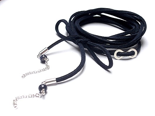Choker 2 w 1 - sapphire Katia i krokodyl