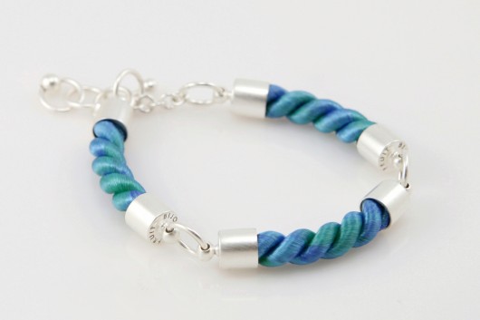Nautical–srebrna, bransoleta błękit ceruleum XXXFruit Bijoux