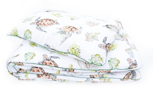 Pościel bambusowa 75x100 Pacyfic Turtle Qbana Mama