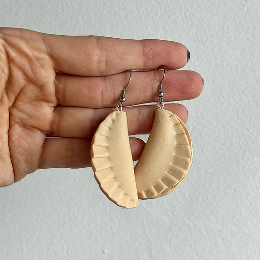 kolczyki z masy plastycznej Kolczyki PIEROGI śmieszne kolczyki stal chirurgiczna