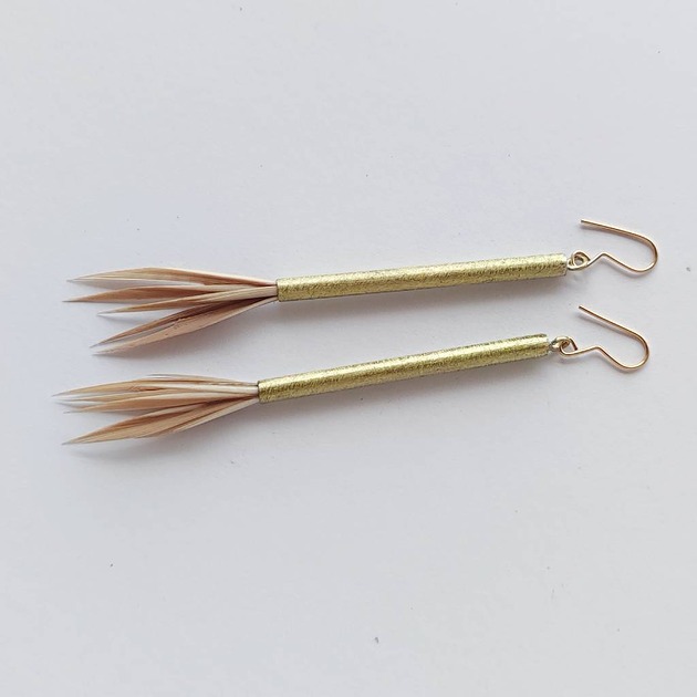 kolczyki z piórami PIÓRKO kolczyki