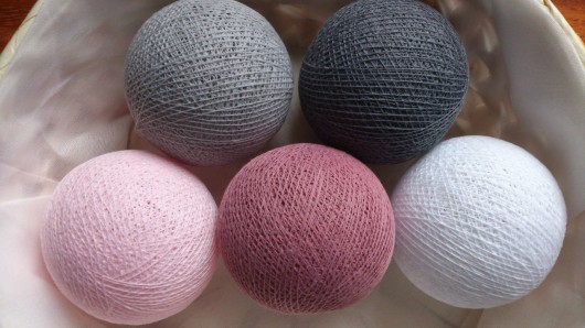 Cotton Ball Lights Dusty Pink 10 kul cottonove love