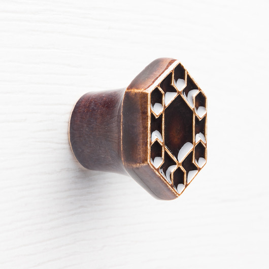 gałki do mebli Ceramiczna gałka do mebli, ciemnobrązowa, wz.6