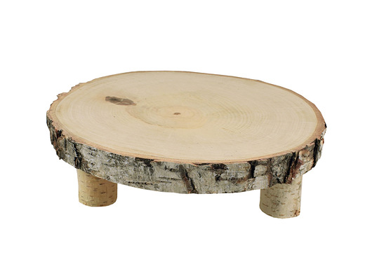 Patera drewniana 18-22 cm z białą korą rusticalart