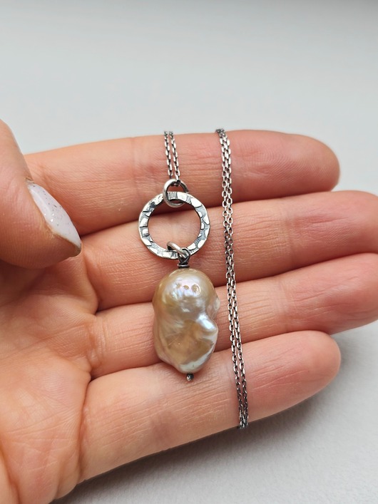 wisiory Wisior  Beżowy Barok w Srebrze