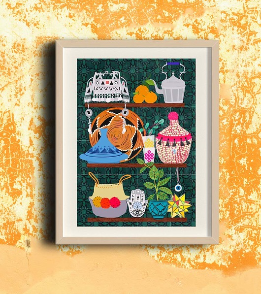 plakaty Marokańska kuchnia - plakat art giclee