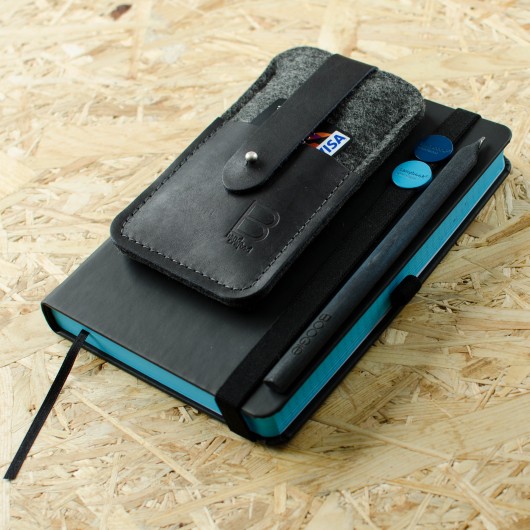 UP etui na telefon antracyt/czarny BOOGIE design