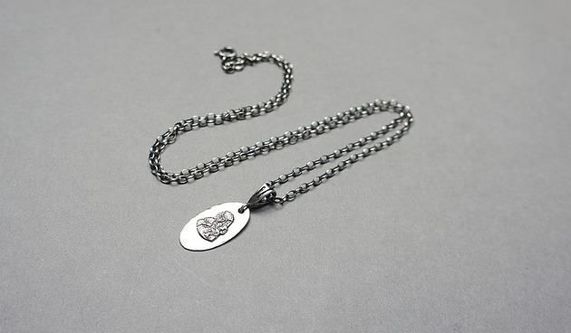 srebrne naszyjniki Santa /medalik/  -naszyjnik