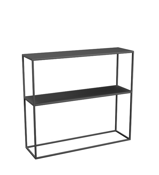 stoliki kawowe Konsola metalowa SABLE - minimalistyczna konsola z półką