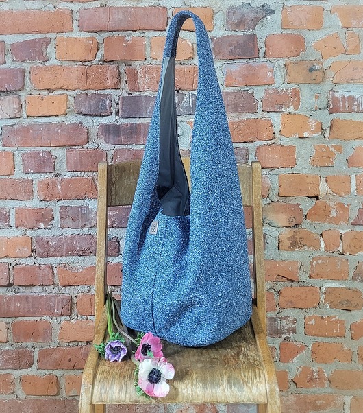 torby XXL Boogi Bag niebieska  torba hobo w stylu boho