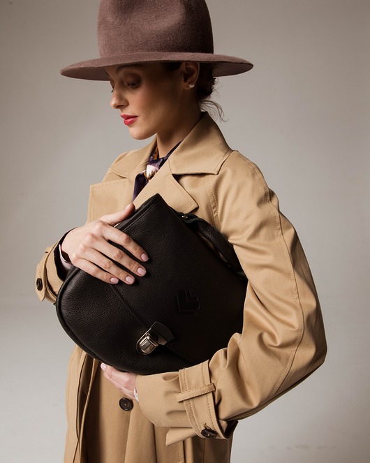 torebki do ręki Skórzana torebka na ramię  SADDLE BAG CLICK