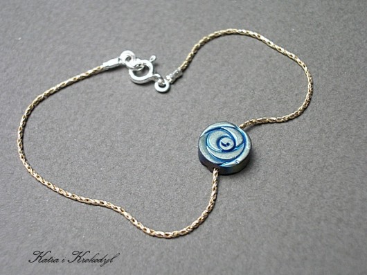 Rosa light blue mat - bransoletka Katia i krokodyl