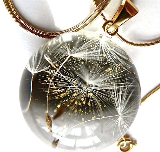 Naszyjnk z nasionkami wiosennych dmuchawców Grol Jewellery